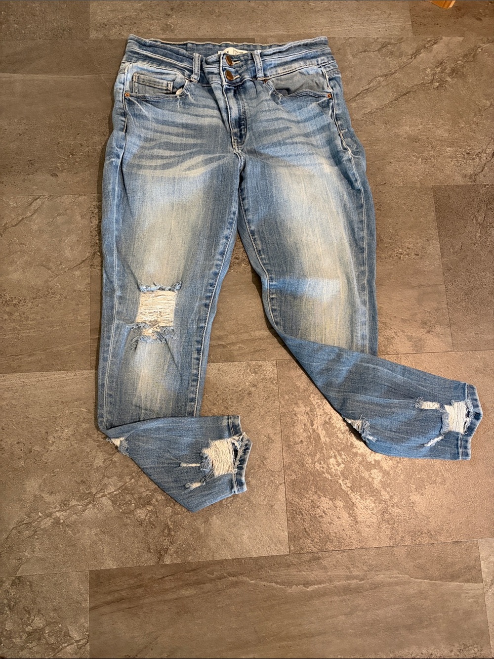 BKE mid rise ankle skinny Light Blue Distressed Women’s Jeans